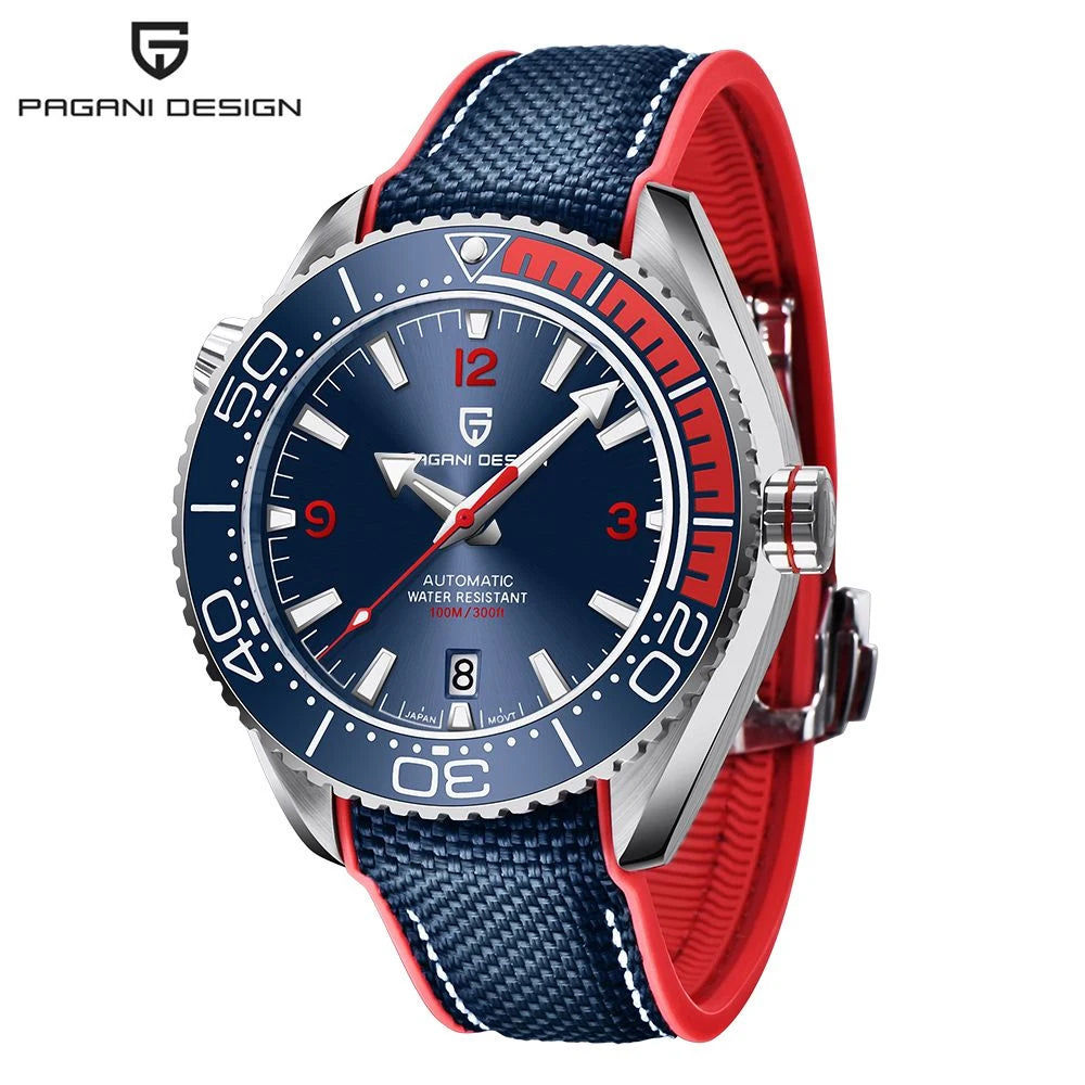 2026 New PAGANI DESIGN Diving Series Luxury 8215 Mechanical Automatic Watch Sapphire Glass 40MM Sports Leather Watches for Men