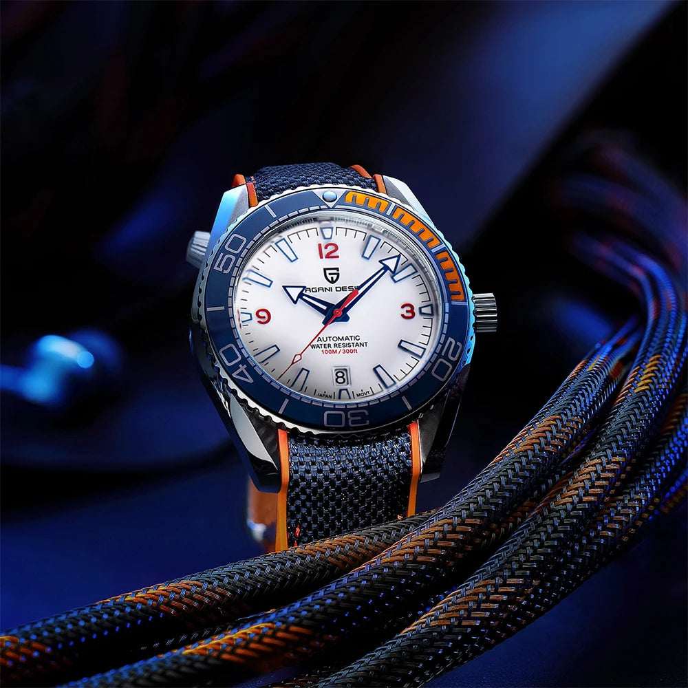 2026 New PAGANI DESIGN Diving Series Luxury 8215 Mechanical Automatic Watch Sapphire Glass 40MM Sports Leather Watches for Men