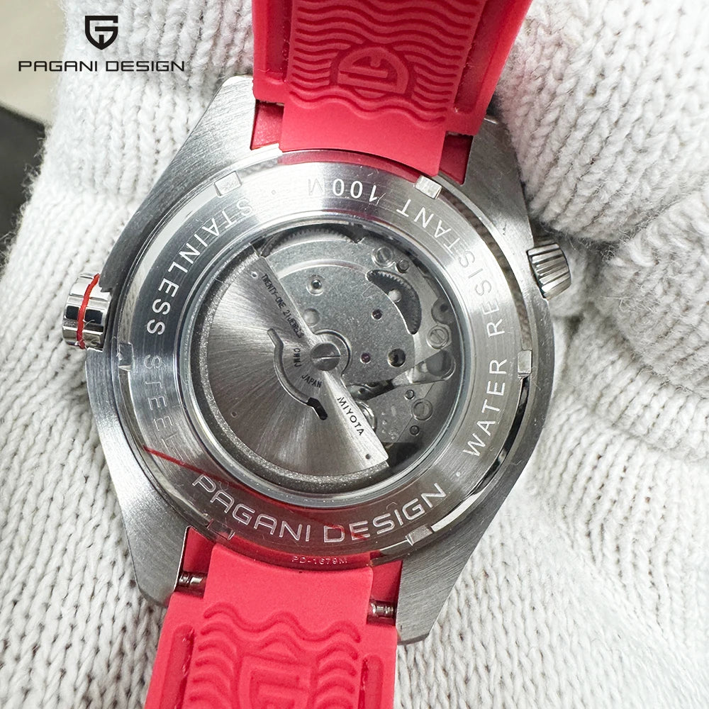 2026 New PAGANI DESIGN Diving Series Luxury 8215 Mechanical Automatic Watch Sapphire Glass 40MM Sports Leather Watches for Men