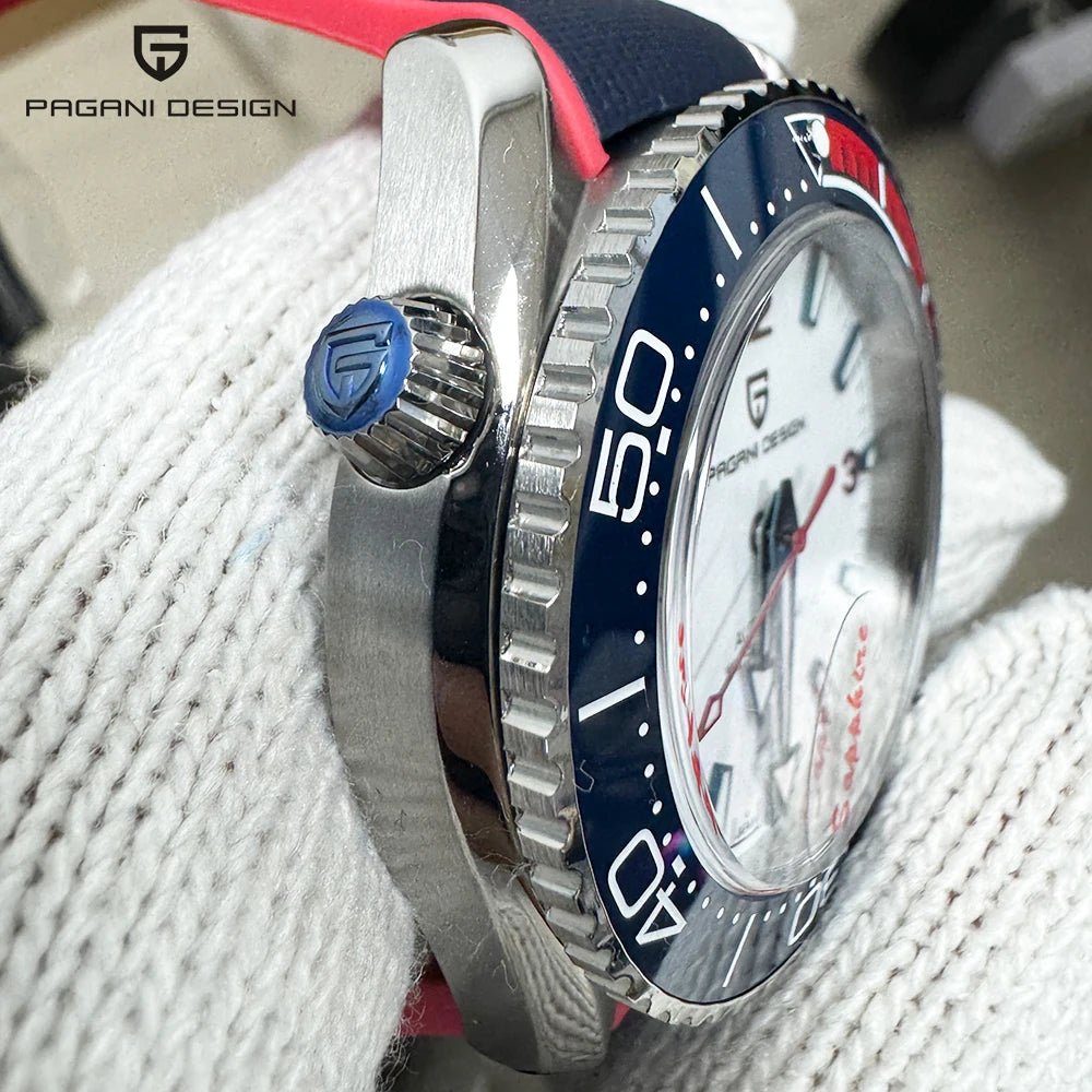 2026 New PAGANI DESIGN Diving Series Luxury 8215 Mechanical Automatic Watch Sapphire Glass 40MM Sports Leather Watches for Men