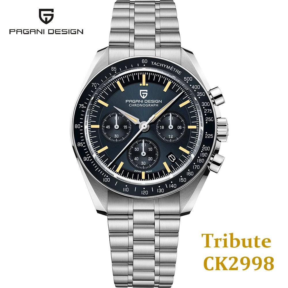 PAGANI DESIGN 2026 New V5 PD1701 Men's Watches Luxury Quartz Watch Men Sport Speed Chronograph AR Sapphire Glass 100M Waterproof
