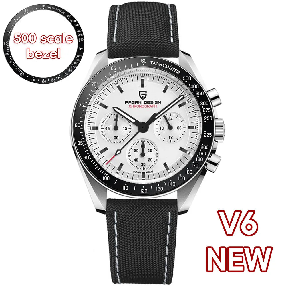 PAGANI DESIGN 2026 New V5 PD1701 Men's Watches Luxury Quartz Watch Men Sport Speed Chronograph AR Sapphire Glass 100M Waterproof