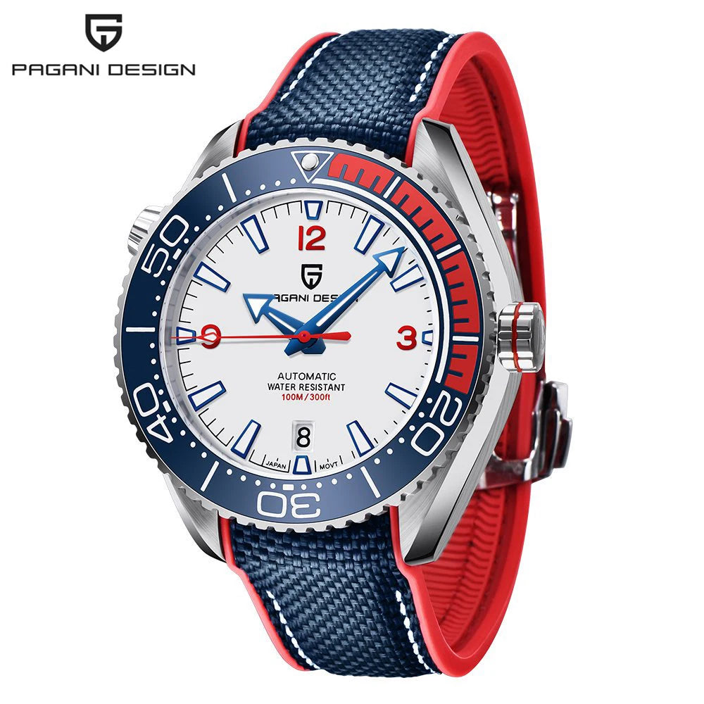 2026 New PAGANI DESIGN Diving Series Luxury 8215 Mechanical Automatic Watch Sapphire Glass 40MM Sports Leather Watches for Men