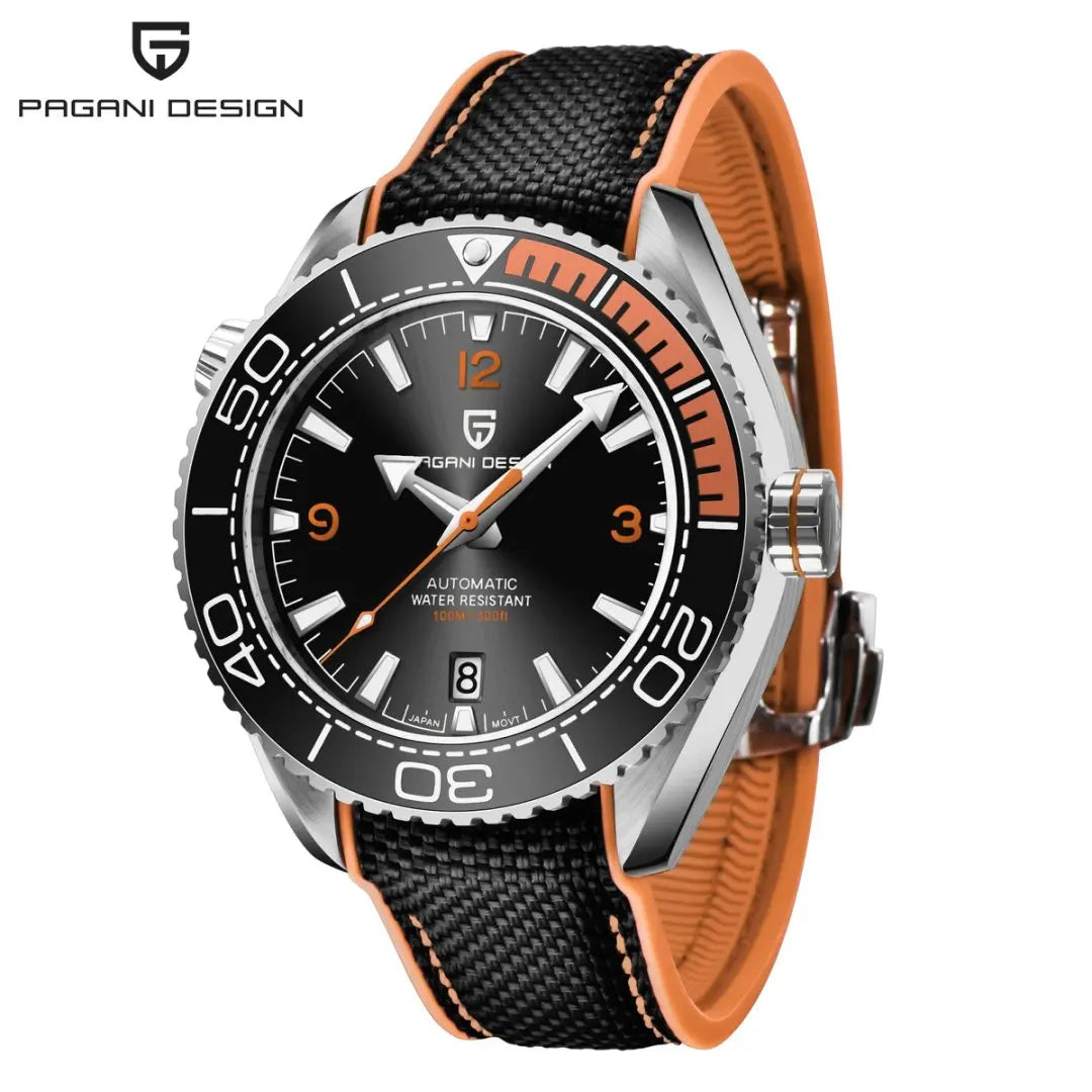 2026 New PAGANI DESIGN Diving Series Luxury 8215 Mechanical Automatic Watch Sapphire Glass 40MM Sports Leather Watches for Men