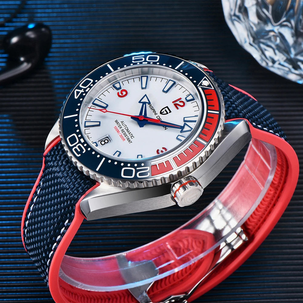 2026 New PAGANI DESIGN Diving Series Luxury 8215 Mechanical Automatic Watch Sapphire Glass 40MM Sports Leather Watches for Men