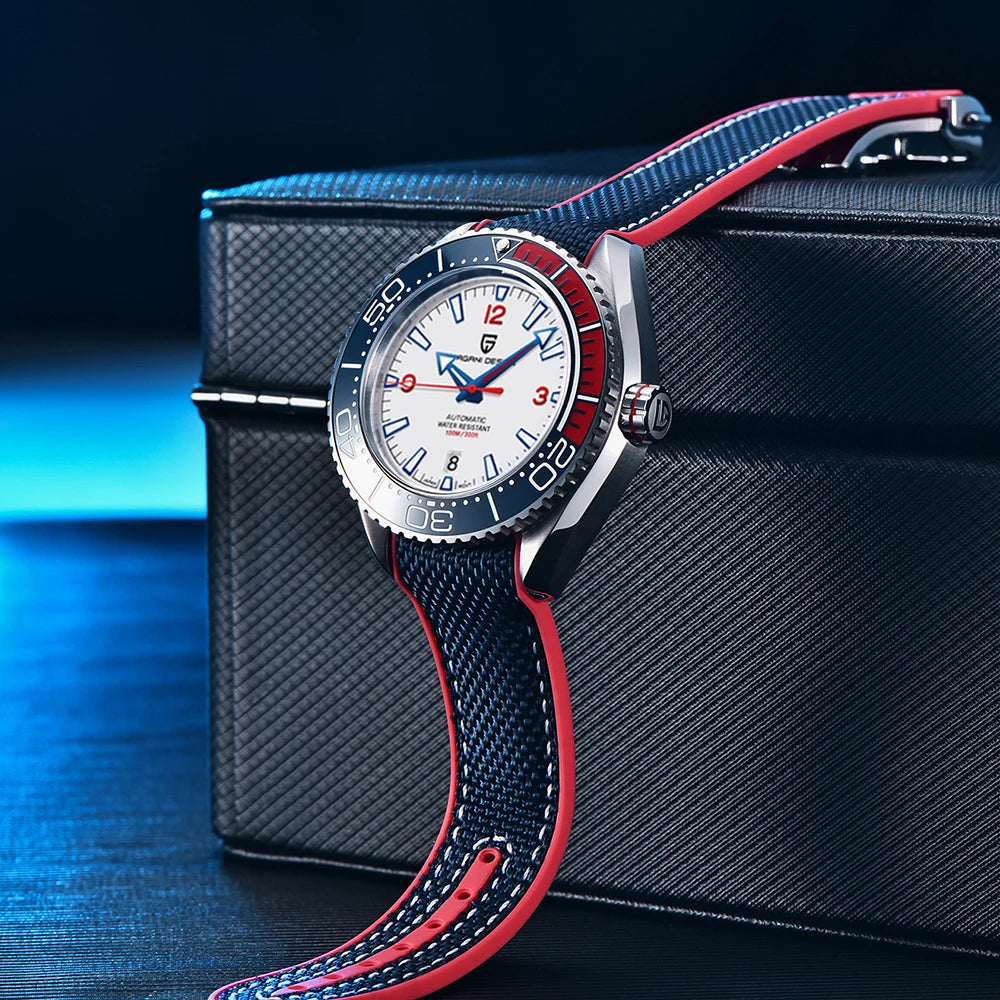 2026 New PAGANI DESIGN Diving Series Luxury 8215 Mechanical Automatic Watch Sapphire Glass 40MM Sports Leather Watches for Men